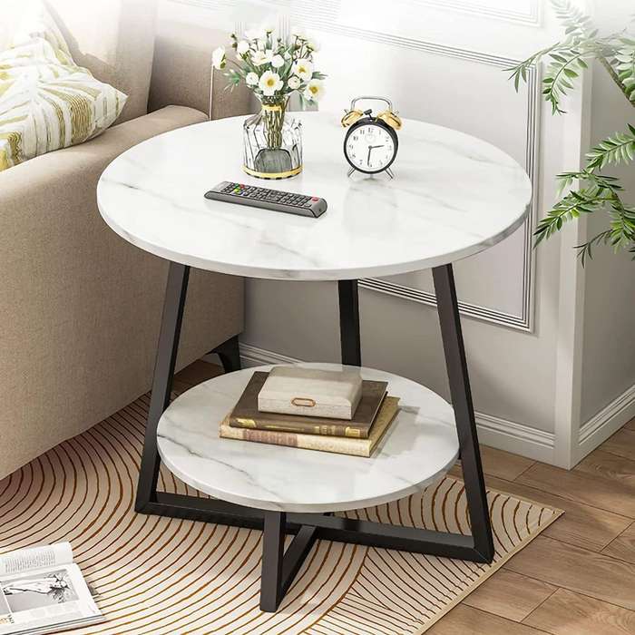Portable Solid Wood Side Table