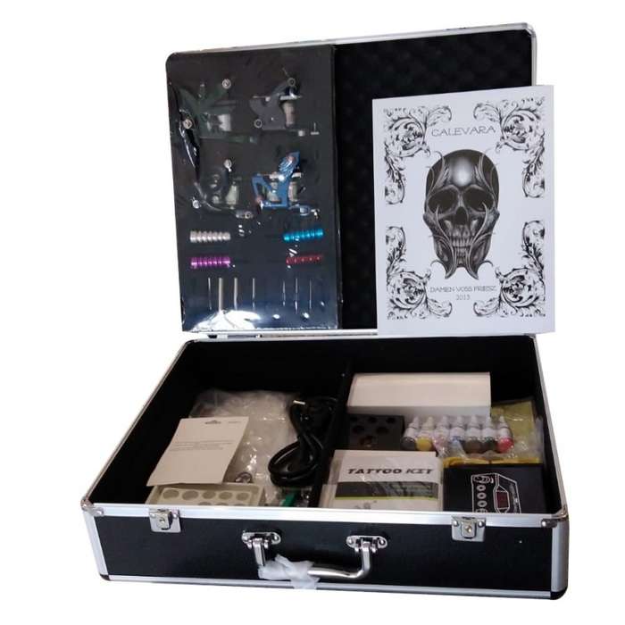 Professional Gun Tattoo Kit with 4 Tattoo Guns