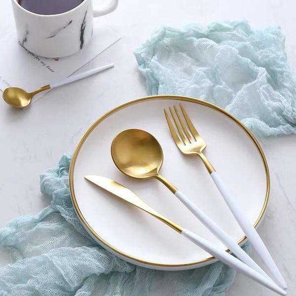Luxury Dinner Cutlery Set -24 Piece - White