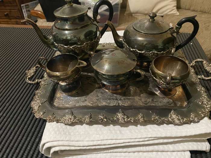 Silver plated tea set