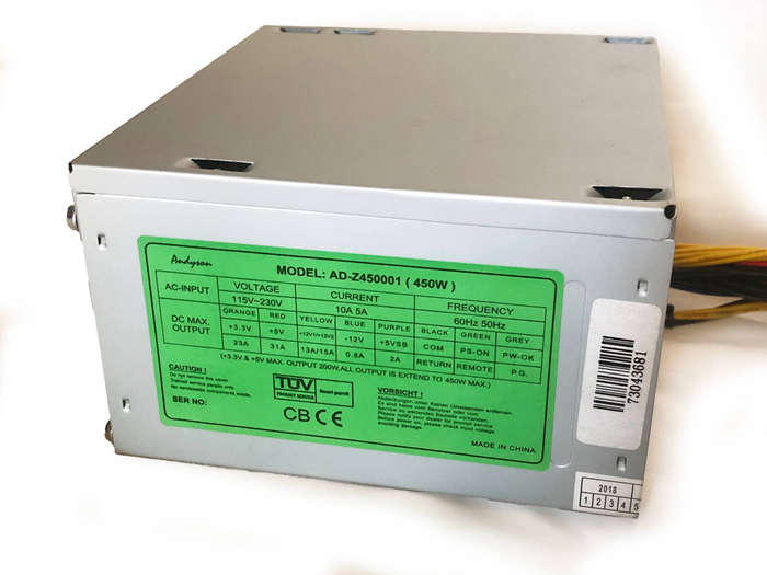 Andyson AD-Z450001 (450W) PC Power Supply