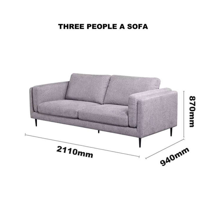 GOF Furniture  Serengeti 3-Seater Fabric Couch