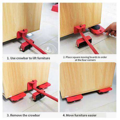 Piece Furniture Trolley Lifter & Mover Roller Tool Set