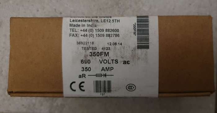 Bussmann 350FM Fast acting FF HRC power FM fuse, 350A