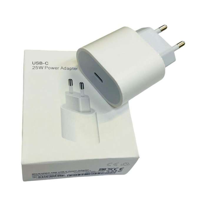 Type C 25W Power Adapter - Generic - White (No Cable)