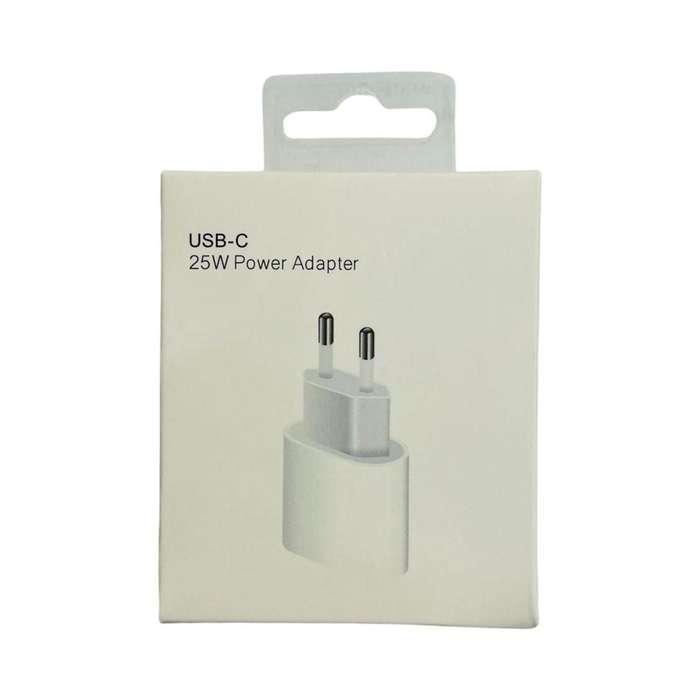 Type C 25W Power Adapter - Generic - White (No Cable)