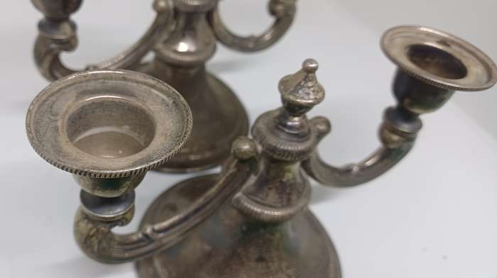 Two Candle holders no markings