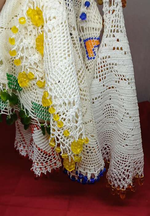 Handmade beaded tea doilies