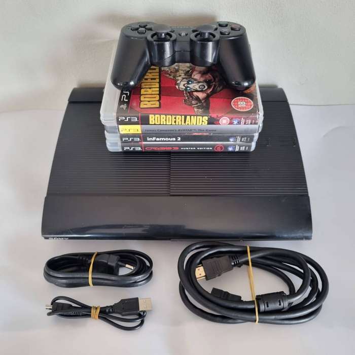 Playstation 3 Super Slim 500GB Console (with 4 games)