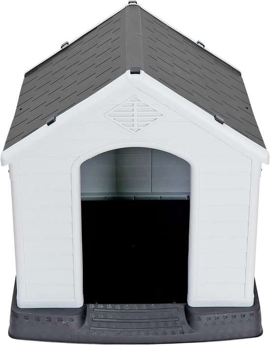 Dog House Kennel - Indoor, Outdoor,  Plastic & Waterproof