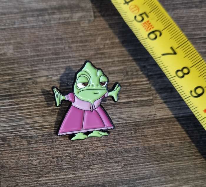 Pascal in a Dress Enamel Pin