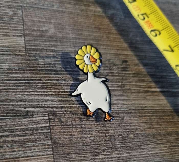 Flower Goose Enamel Pin