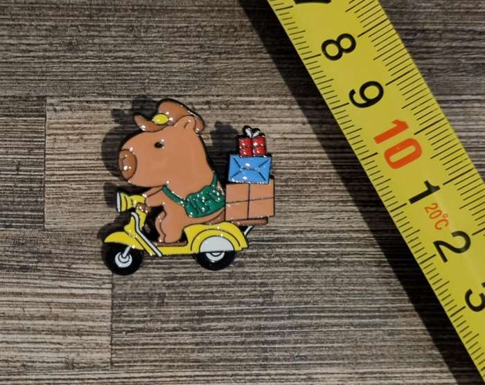 Delivery Capybara Enamel Pin