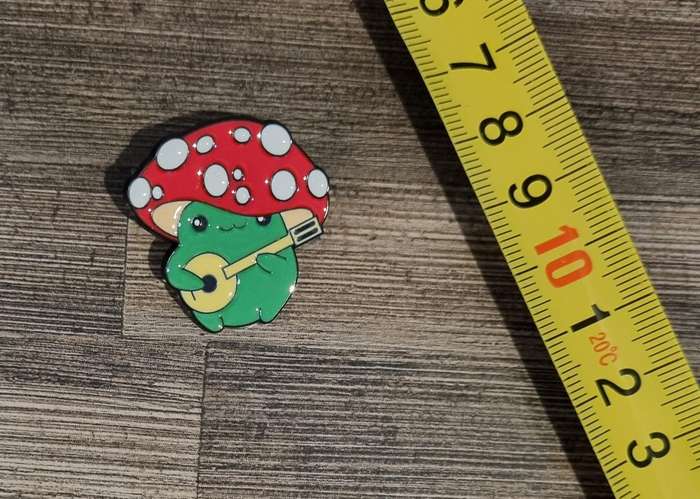 Toadstool with Banjo Enamel Pin