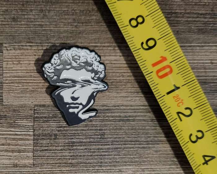Statue of David Head Enamel Pin