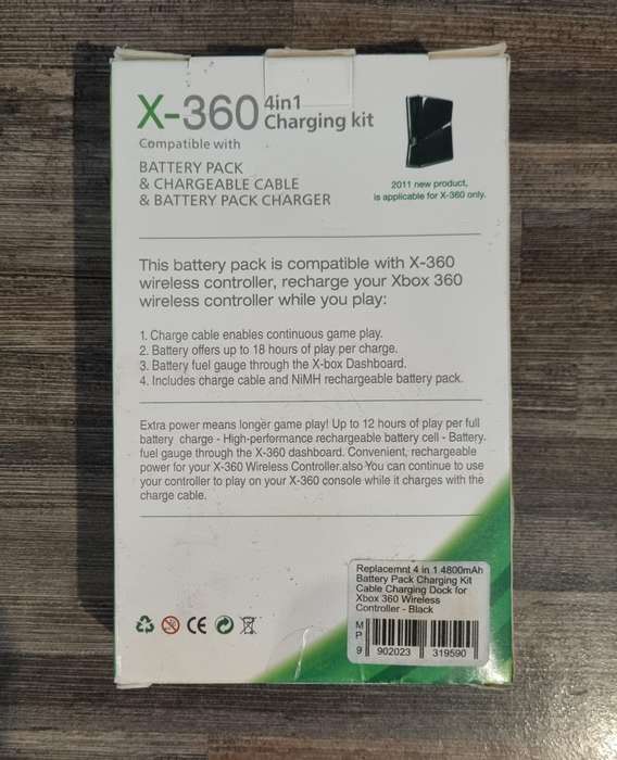 Rechargeable Battery Pack for Xbox 360 Controllers