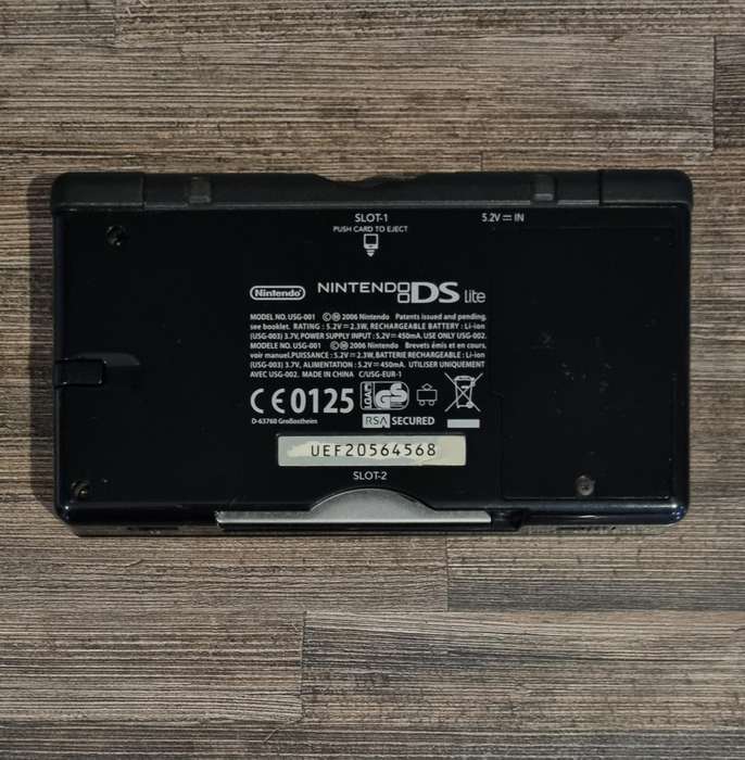Black Nintendo DS + Charger + Stylus