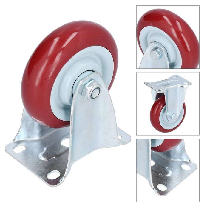 Fixed Caster Wheels 3"-Pack of 4