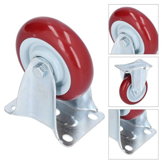 Fixed Caster Wheels 3"-Pack of 4