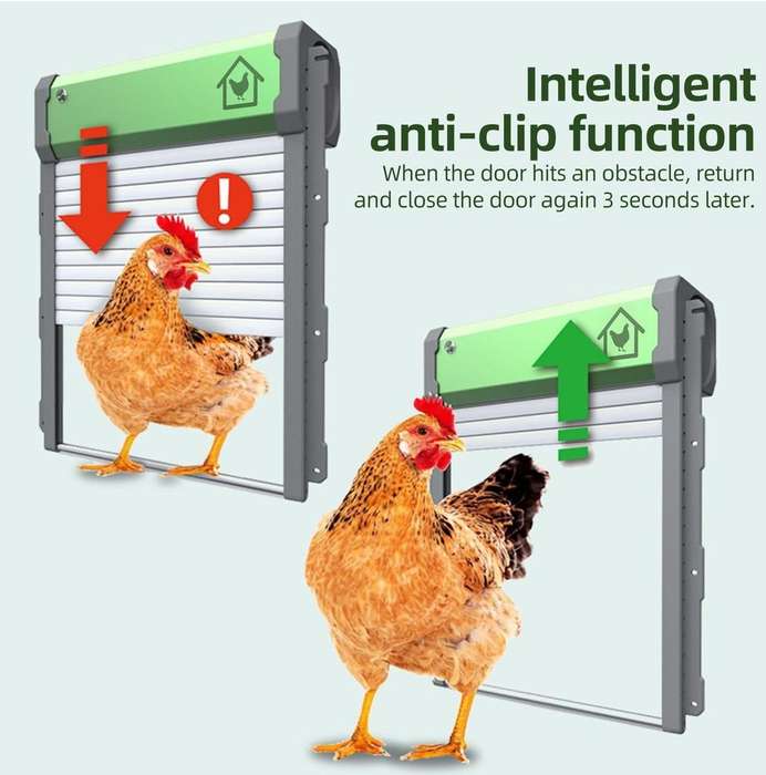 Solar and Battery powered Chicken Coop Door with remote control