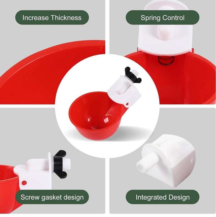 Smooth Chicken Waterer Cups-15 Pieces