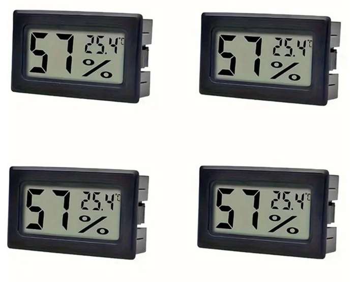 Temperature and Humidity Thermometer -Pack of 4