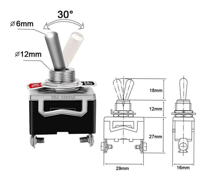 Toggle Switch -Pack of 8