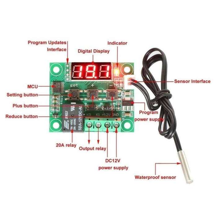 XH-W1209 Digital Display Cool/Heat Temperature Thermometer Controller