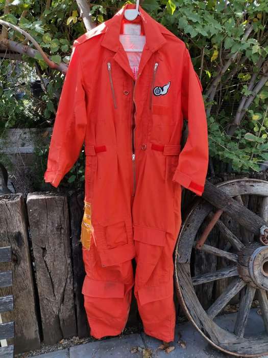 GENUINE ORANGE SOUTH AFRICAN AIR FORCE FLIGHT SUIT FROM 1979.