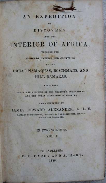 An Expedition of Discovery into the Interior of Africa. In Two Volumes. - Alexander, James Edward