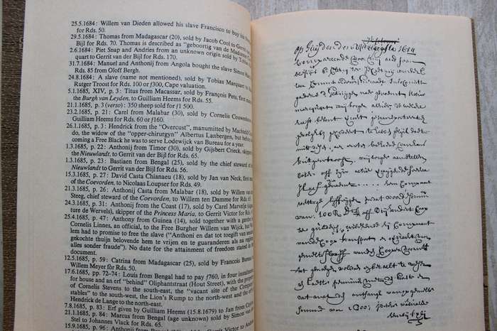 Slave transactions in the Cape of Good Hope 1658 - 1700  / Williamson