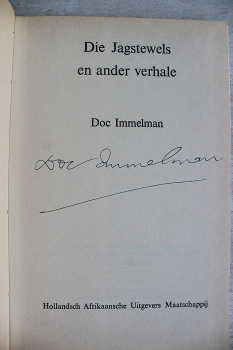 GETEKEN: Die  Jagstewels- Doc Immelman