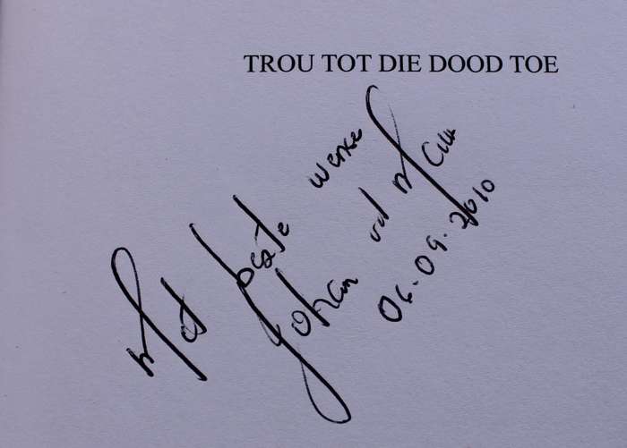 GETEKEN: Trou tot die dood toe  Johan van der Merwe