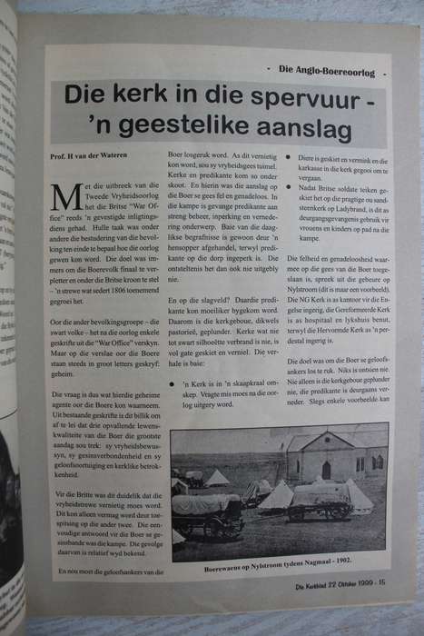 Gereformeerde Kerke Kerkblad - Anglo-Boereoorlog