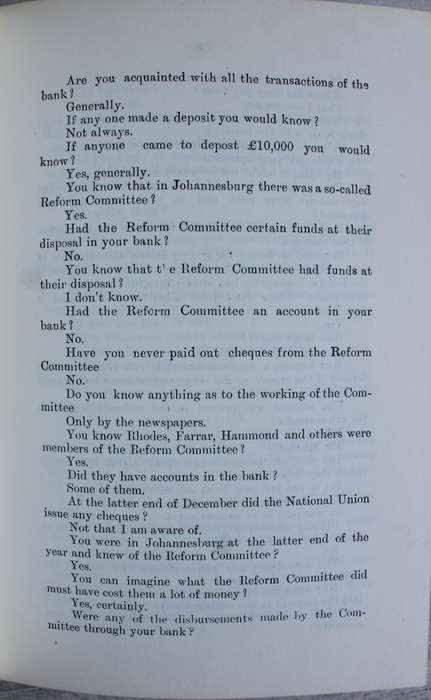 Jameson Raid - FROM MANIFESTO TO TRIAL