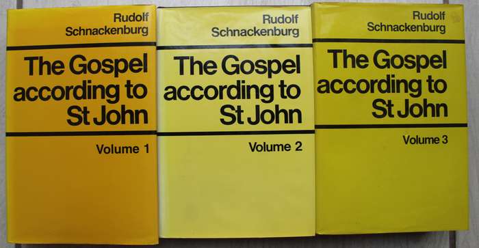 Rudolf Schnackenburg THE GOSPEL ACCORDING TO ST JOHN, Volumes 1-3