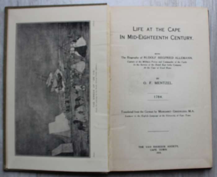 Life at the Cape in Mid-Eighteenth Century / Mentzel