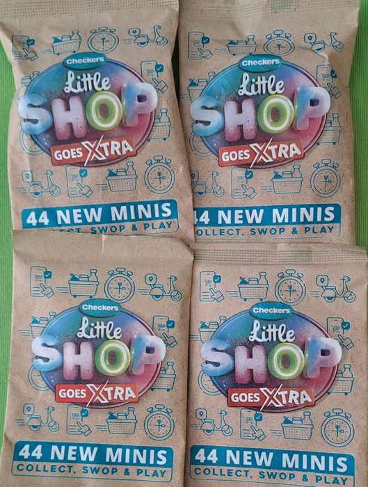 Batch of 4 Checkers Little Shop Goes Xtra packets (sealed)