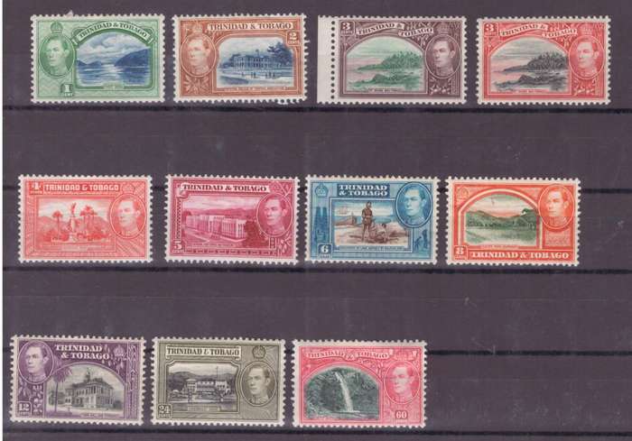 Trinidad & Tobago, 1938, KGVl, MLH, Selection, SG 246-256, CV £86/R2085