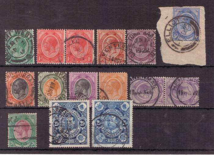 Union of South Africa, 1910/13, Selection of USED, SACC 1-13