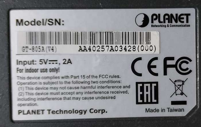 2 x Planet GT-805A - Fibre Media Converter