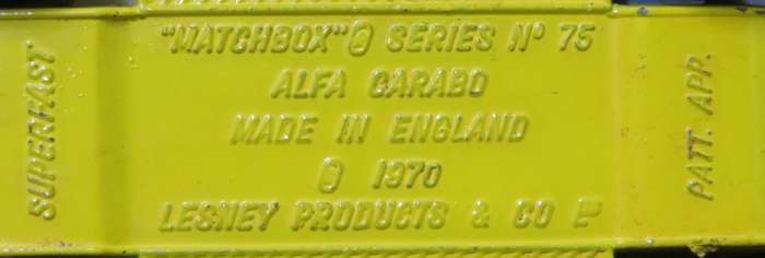 **Matchbox Lesney No.75**Alfa Carabo**1970**Vintage**Excellent condition**