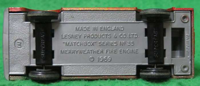 Matchbox Lesney**No. 35**Merryweather Fire Engine**1969**Made in England**