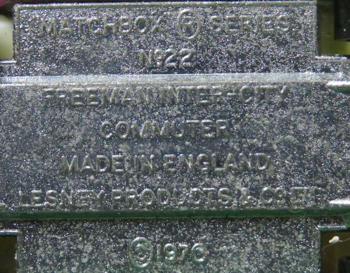 Matchbox Lesney**No. 22**Freeman Inter-City Commuter**Made in England**1970**