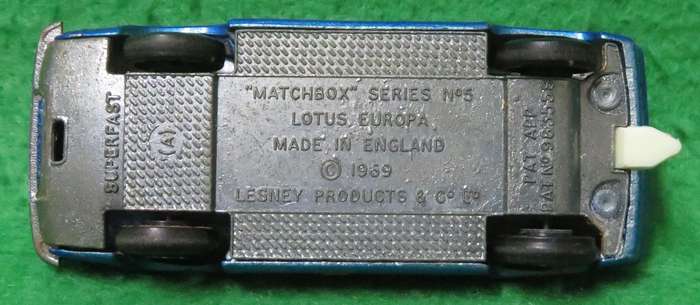 Matchbox Lesney**No. 5**Lotus Europa**Made in England**1969**Doors open**
