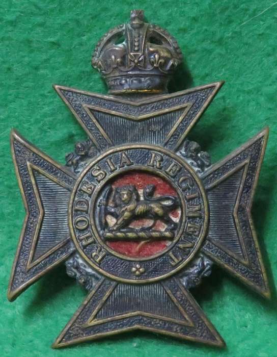 Rhodesia Regiment Cap Badge Vintage 1930's - 1940's