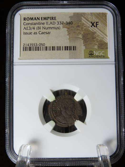 Constantine II, 337 - 340 AD, NGC XF, Ancient Rome, Roman Coin