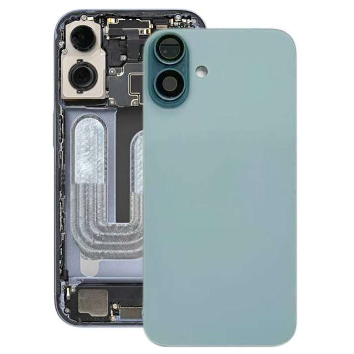 iPhone 16 Battery Back Cover with Camera Lens Cover(Green)