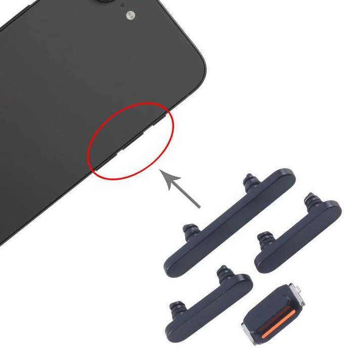 iPhone 16e Power Button and Volume Control Button (black)