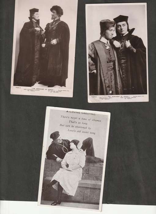vintage postcards 3 merchant of venice cartds